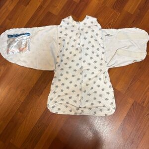 HALO White Sleep Sack Swaddle with Gray Sheep Print